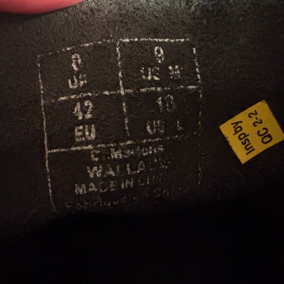 Dr Doc Martens Black Leather Cap Toe Grunge Boots UK 8 Mens 9 Womens 10 - Picture 12 of 12